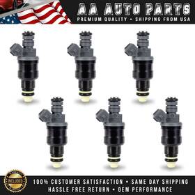 Ic7795113506 Aa Auto Parts Set Of 6 Fuel Injectors 4 Hole For 1997-1998 Ford F-150 4.2l V6 Fj626 822-11132