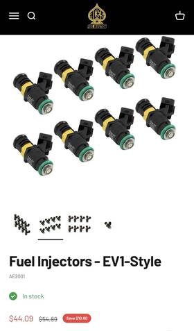 Ae2001 Aces 8x Ls Ev1 Fuel Injectors