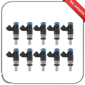 App Autoparts App154965pt01s 10 Fuel Injectors For Dodge Ram 1500 2004 2005 2006 V10 8.3l Fj480