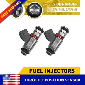 Auxito Wwd-fzd-46455 For 2008-2017 Harley-davidson Street Glide 2x Fuel Injector 5.3g/s Silver 2 Pins