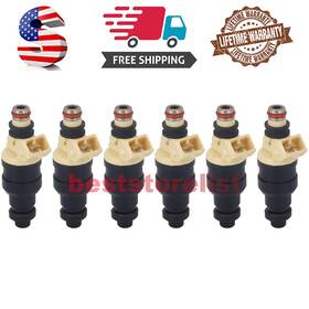Beststorelist 655506575073 6pcs Fuel Injectors 812-12107 For Mitsubishi Mighty Max Dodge Ram Plymouth Laser