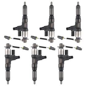 Sk250-8 Bfo V0qob9 6pcs Diesel Fuel Injector Assembly For Hino J08e Sk350-8 Sk200-8 Sk210-8