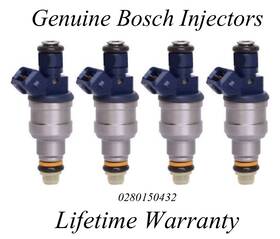 0280150432 Bosch Genuine Fuel Injectors For 94-98 Saab 900 9000 2.3l Non-turbo