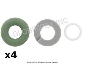 628k10 Bosch For Audi / Vw 2015-2022 Fuel Injector Seal Kit 4 Kits Oem Warranty