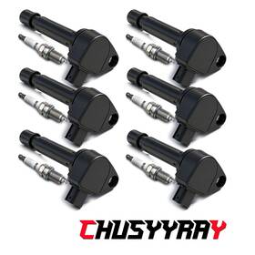 Uf242 Chusyyray 6x Ignition Coil And Iridium Spark Plug For 1999-2010 Honda Odyssey 3.5l