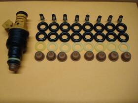 25-10238 Cruzinperformance.com Fuel Injector Repair Kit Pintle Caps O-rings Filters Fits Ev1 Ford Bmw Etc