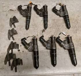 3074219 Cummins 3080429 Set Of 6 Ism11 M11 Qsm11 Diesel Fuel Injectors And Clamps 3074219 Cummins 3080429 Set Of 6 Ism11 M11 Qsm11 Diesel Fuel Injectors And Clamps