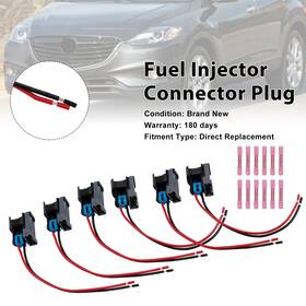 C199-b032 Darupsun 6pcs Fuel Injector Connector Pigtail Plug Wiring Harness Fit Ford Chevy