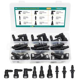 30fulic-h Dekiphox 30pcs Assorted Fuel Line Quick Connector Set Repair Kit Hose