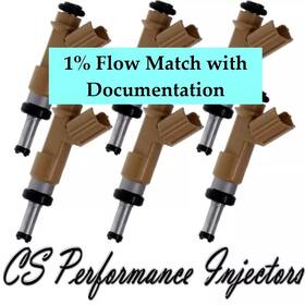 23250-31100 Denso 1% Flow Match Fuel Injectors 6 Set For 10-19 Toyota 4.0l V6