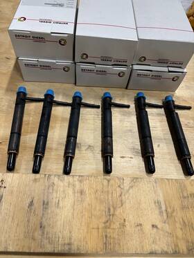 1824779rx91 Detroit Diesel 1820849c1 D Oem Fuel Injector Set 30523 Navistar 7.6l Dt466 8.7l Dt530