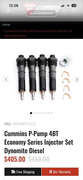 Dynomite Diesel Product Ddp4btp-eco Ddp Injectors P Pump 4bt Full Set New In Box Free Shipping