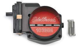 38989 Edelbrock Throttle Body Alum Black Anodized 103mm Digital Ford 5.0l Each
