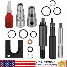 Eg-auto Egqp349455 Cylinder Head Repair Kit And Fuel Injector Sleeve Tool Fit For Ford 6.0l 2003-2010