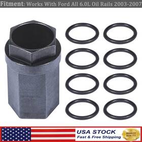 Eg-auto Egqp411 Oil Rail Ball Tube O-rings Repair Kit Nipple Cup Socket For 2003-2007 Ford 6.0l
