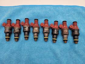 280-150-945 Ford 8 Real Performance 30# Fuel Injectors Red Top F1se-e5a 4 Hole Free Shipping