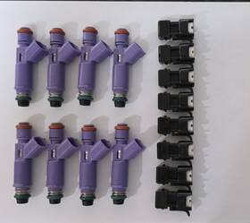 M9593lu24a-k Ford 24lb Mustang Fuel Injectors Kit With Adapters 86-04