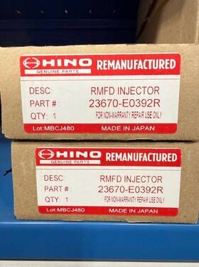 23670e0392r Hino Original Part Reman Fuel Injector Washer Oring Unit