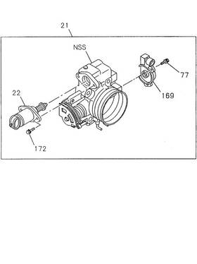 8-97106-661-0 Honda Genuine Body Assembly Throttle