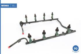 Aj82242 Jaguar 00-02 Xk8 X100 4.0l V8 Aj27 Gas Fuel Rail Line Assembly With Injectors Oem