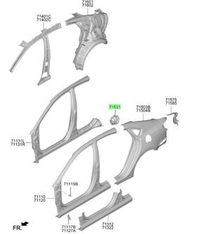 71531-m7000 Kia Forte/koup 2018-2024 Hsg Assy Fuel Filler 71531 M7000