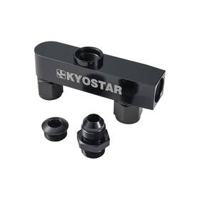 Kyostar Kd5069bk Dual Fuel Rail An8 Single Outlet Log New Aluminum For 044 Pump E85
