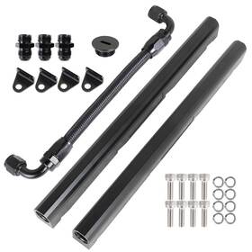 1-6234241-117549 Labwork -8an Black Aluminum Fuel Rails Kit Replacement For Ls1 Ls6