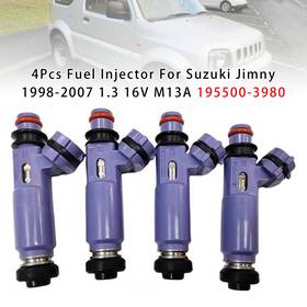 Madhornets 195500-3980 1955003980 4pcs Fuel Injector For Suzuki Jimny 1998-2007 1.3 16v M13a 195500-3980