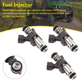 Auc11700 Madhornets 3pcs Fuel Injector Fit John Deere Gator Xuv835m Xuv835e Xuv825e