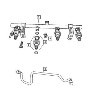 04891779aa Mopar Genuine Fuel Injector 4891779aa