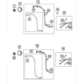 52060489ah Mopar Fuel Injection Feed Pipe Gas Rear For Jeep Wrangler 2011