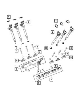 68211302aa Mopar Genuine Fuel Injector