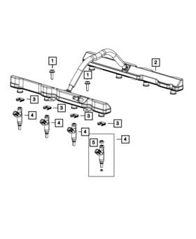 68361162ab Mopar Genuine Fuel Injector