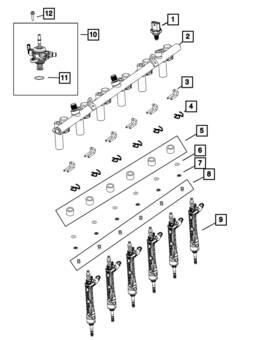 68443577ab Mopar Genuine Fuel Injector