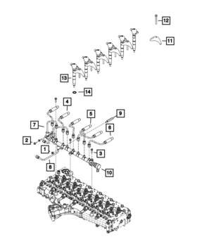 68724785aa Mopar Genuine Fuel Injector
