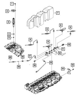 R8210512aa Mopar Genuine Fuel Injector Remanufactured
