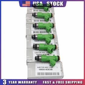 16600-9de0b Oem Brand 6pcs Fuel Injectors For Nissan Maxima/murano 3.5l V6 Altima/rogue 2.5l L4 Us