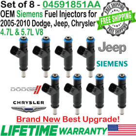 Fj731 Oem New X8 Siemens Best Upgrade Fuel Injectors For 08-09 Chrysler Aspen 4.7l V8 Fj731 Oem New X8 Siemens Best Upgrade Fuel Injectors For 08-09 Chrysler Aspen 4.7l V8