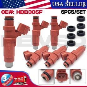 Hdb305e Peivso 6pcs Fuel Injectors For Mitsubishi Galant 2004-09 Endeavor 04-11 Eclipse 04-12