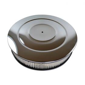 R2148 Racing Power Co-packaged 14-inch Round Air Cleaner Assembly With Chrome Finish