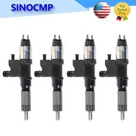 Sinocmp 095000-6391 4x Fuel Injector For 06-10 Isuzu Hxr Npr Npr-hd Nqr Nrr 095000-6395 2901233300