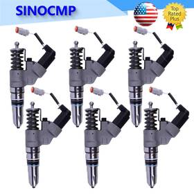 4928171 Sinocmp 6pcs Fuel Injector For Cummins Qsm11 Ism11 M11 Diesel Engine