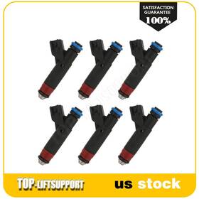 Tl15052301s Top-liftsupport 6 Fuel Injectors For Jeep Wrangler X Se Rubicon 4.0l I6 2005-2006 Fj735