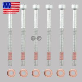 6110170060 Topgearsltd For Mercedes Dodge Diesel Lower Fuel Injector Nozzle Seal Copper And Bolt Set 6cyl 6110170060 Topgearsltd For Mercedes Dodge Diesel Lower Fuel Injector Nozzle Seal Copper And Bolt Set 6cyl