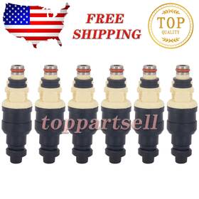 812-12107 Toppartsell 655506580213 Inp-057 6pcs Fuel Injectors Fits 1990-1994 Mitsubishi Mighty Max 3.0l