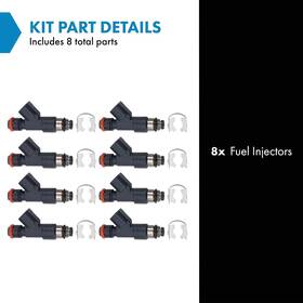 Fia60835 Trq New Fuel Injector Set Of 8 For Silverado 1500 Suburban Tahoe