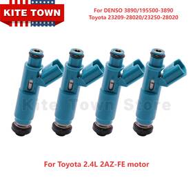 23250-28020 Wfyb 3890/195500-3890 4x Reman Denso Fuel Injector For 2002-03 Toyota Camry 2.4l 2az-fe