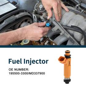 No.195500-3300 X Autohaux 195500-3300/md337900 Fuel Injector For Mitsubishi Montero 3.5 1998-2002 1 Pc Orange
