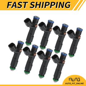 No.5c3z-9f593-dc X Autohaux 5c3z-9f593-dc/822-11198 Fuel Injector Fit For Ford F-150 2005-2006 V8 5.4l Black 8 Pcs