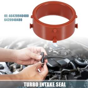 A6420940480 X Autohaux 1pcs Red Turbo Intake Seal Rubber For Mercedes-benz R320 07-08